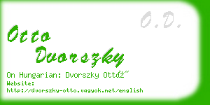 otto dvorszky business card